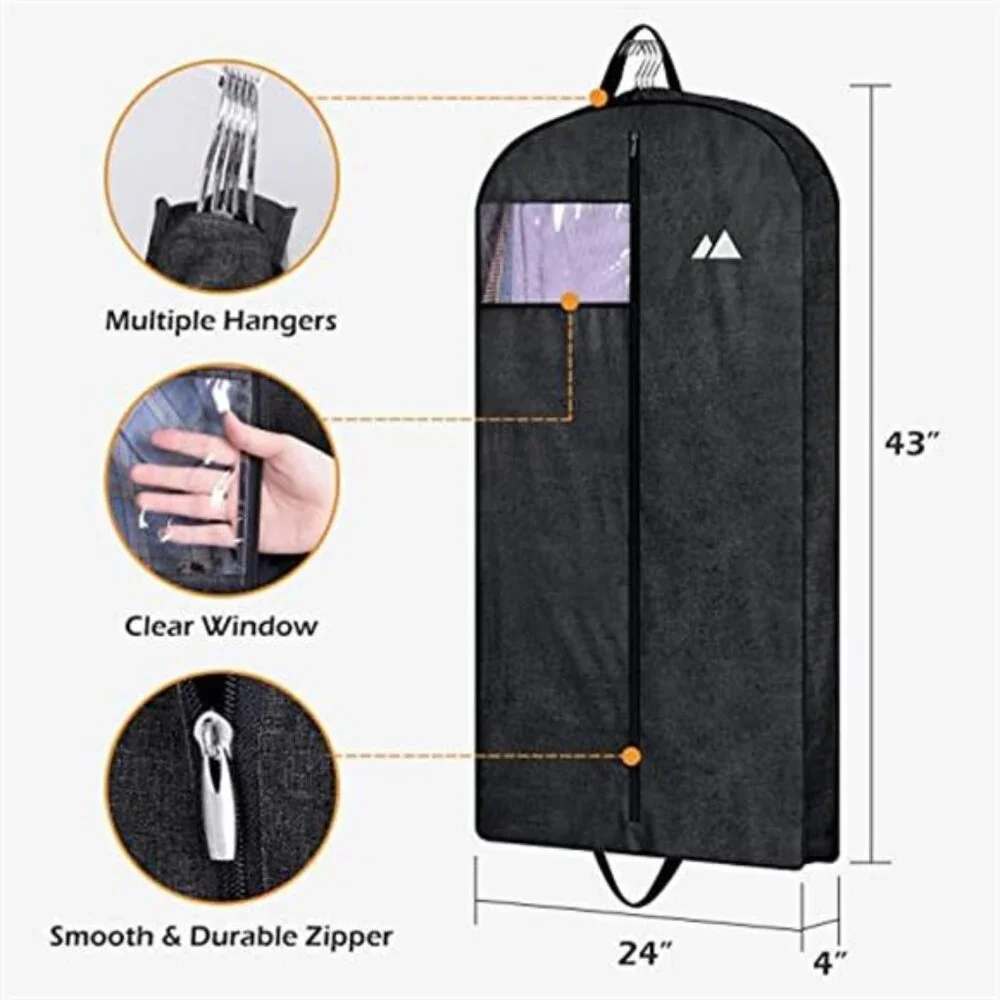 Heavy Duty Garment Bag Travel Suit Bag Waterproof Oxford Fabric Clothes Storage